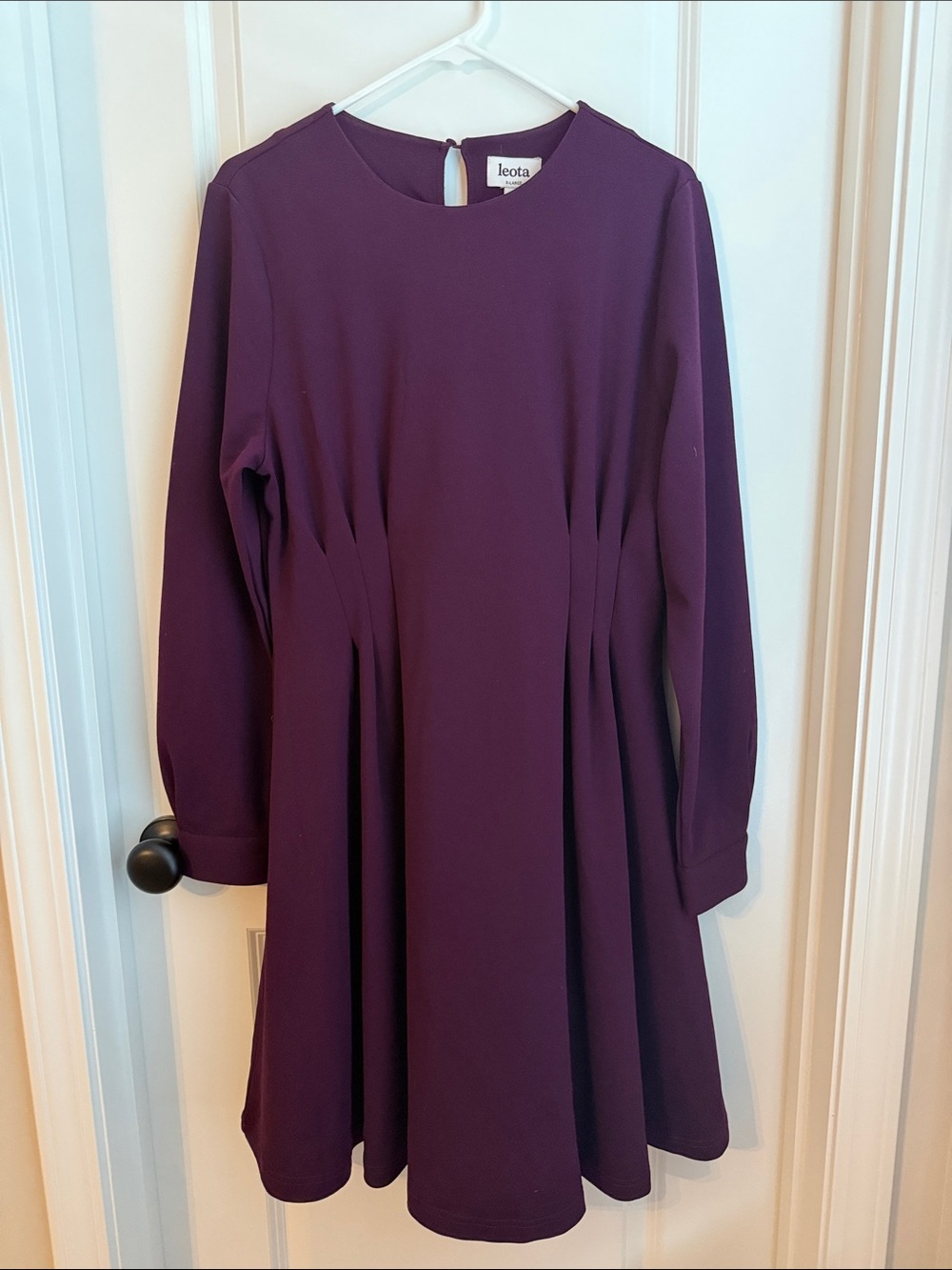 Leota Women's Plum Long-Sleeve Fit & Flare Dress